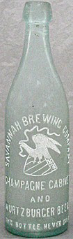 SAVANNAH BREWING COMPANY EMBOSSED BEER BOTTLE