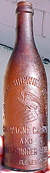 SAVANNAH BREWING COMPANY EMBOSSED BEER BOTTLE