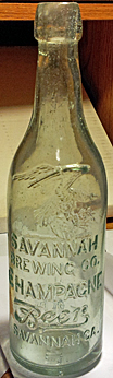 SAVANNAH BREWING COMPANY EMBOSSED BEER BOTTLE