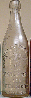 SAVANNAH BREWING COMPANY EMBOSSED BEER BOTTLE