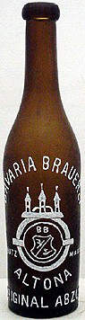 BAVARIA BRAUEREI EMBOSSED BEER BOTTLE