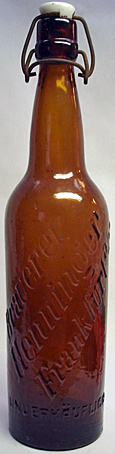 BRAUEREI HENNINGER EMBOSSED BEER BOTTLE