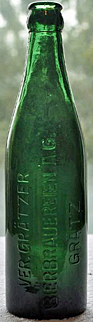 VER. GRATZER BIERBRAUEREIEN A.G. EMBOSSED BEER BOTTLE