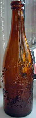 ACTIEN BIER BRAUEREI EMBOSSED BEER BOTTLE