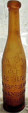 ACTIEN BIER BRAUEREI EMBOSSED BEER BOTTLE