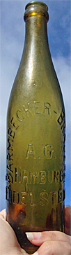 BARMBECKER-BRAUEREI EMBOSSED BEER BOTTLE