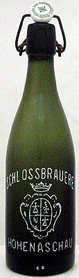 SCHLOSS BRAUEREI EMBOSSED BEER BOTTLE