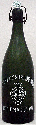 SCHLOSS BRAUEREI EMBOSSED BEER BOTTLE