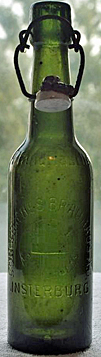 BURGERLICHES BRAUHAUS A. G. EMBOSSED BEER BOTTLE