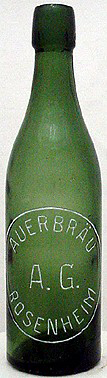 AUERBRU EMBOSSED BEER BOTTLE