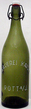 BRAUEREI KAISER EMBOSSED BEER BOTTLE