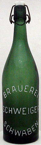 BRAUEREI SCHWEIGER EMBOSSED BEER BOTTLE