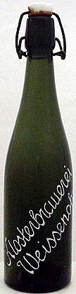 KLOSTERBRAUEREI EMBOSSED BEER BOTTLE