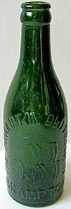 THE BRAMPTON OLD BREWERY EMBOSSED BEER BOTTLE