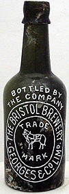 THE BRISTOL BREWERY EMBOSSED BEER BOTTLE