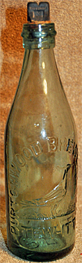 BURTONWOOD BREWERY COMPANY LIMITED EMBOSSED BEER BOTTLE