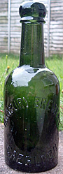 HANBURY BREWERY EMBOSSED BEER BOTTLE