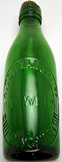 HITCHMAN & COMPANY LIMITED BREWERS EMBOSSED BEER BOTTLE