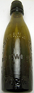 HITCHMAN & COMPANY LIMITED BREWERS EMBOSSED BEER BOTTLE