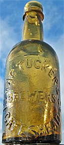 ISAAC TUCKER & COMPANY BREWERS EMBOSSED BEER BOTTLE