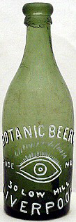 BOTANIC BEER EMBOSSED BEER BOTTLE