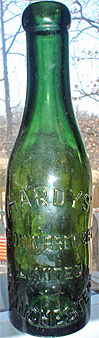 HARDYS' CROWN BREWERY LIMITED EMBOSSED BEER BOTTLE