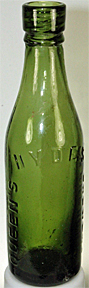 HYDES QUEEN'S BREWERY EMBOSSED BEER BOTTLE