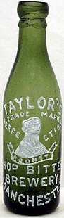 TAYLOR'S HOP BITTER BREWERY EMBOSSED BEER BOTTLE