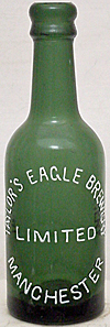 TAYLOR'S EAGLE BREWERY LIMITED EMBOSSED BEER BOTTLE