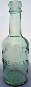 MANSFIELD BREWERY COMPANY EMBOSSED BEER BOTTLE