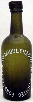 FORSTERS BISHOP MIDDLEHAM BREWERY LIMITED EMBOSSED BEER BOTTLE