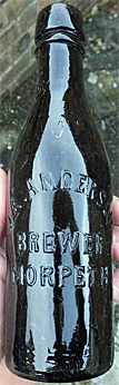 J. A. ANDERSON BREWER EMBOSSED BEER BOTTLE