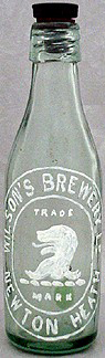 WILSON'S BREWERY LIMITED EMBOSSED BEER BOTTLE