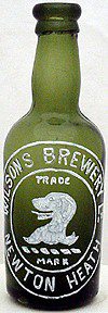 WILSON'S BREWERY LIMITED EMBOSSED BEER BOTTLE