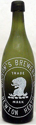 WILSON'S BREWERY LIMITED EMBOSSED BEER BOTTLE