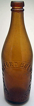 HALLS OXFORD BREWERY LIMITED EMBOSSED BEER BOTTLE