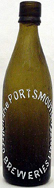 THE PORTSMOUTH UNITED BREWERIES LIMITED EMBOSSED BEER BOTTLE