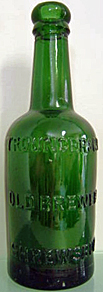 TROUNGER & COMPANY LIMITED OLD BREWERY EMBOSSED BEER BOTTLE