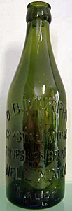 O. D. MURPHY CRYSTAL WORKS SHROPSHIRE BREWERY EMBOSSED BEER BOTTLE