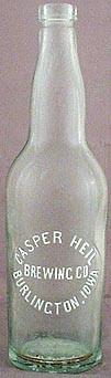 CASPER HEIL BREWING COMPANY EMBOSSED BEER BOTTLE