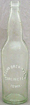 MOEHN BREWING COMPANY EMBOSSED BEER BOTTLE