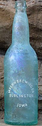 MOEHN BREWING COMPANY EMBOSSED BEER BOTTLE