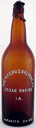 THE MAGNUS BREWING COMPANY EMBOSSED BEER BOTTLE