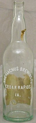 THE MAGNUS BREWING COMPANY EMBOSSED BEER BOTTLE