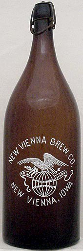 NEW VIENNA BREWING COMPANY EMBOSSED BEER BOTTLE