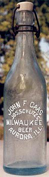 JOSEPH SCHLITZ'S MILWAUKEE BEER EMBOSSED BEER BOTTLE