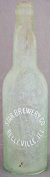 STAR BREWERY COMPANY EMBOSSED BEER BOTTLE