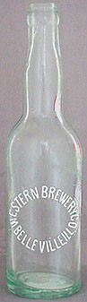 WESTERN BREWERY COMPANY EMBOSSED BEER BOTTLE