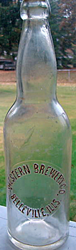 WESTERN BREWERY COMPANY EMBOSSED BEER BOTTLE