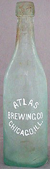 ATLAS BREWING COMPANY EMBOSSED BEER BOTTLE